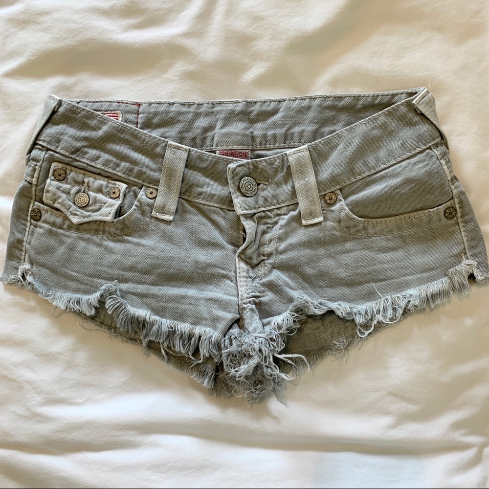 True Religion low-rise denim shorts